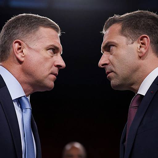 Intense Political Debate Portrait