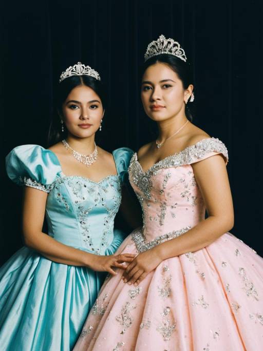 Photorealistic Quinceanera Dress Portrait