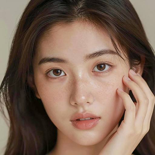 Intimate Portrait of a Freckled Woman