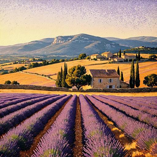 Impressionist Lavender Fields in Provence