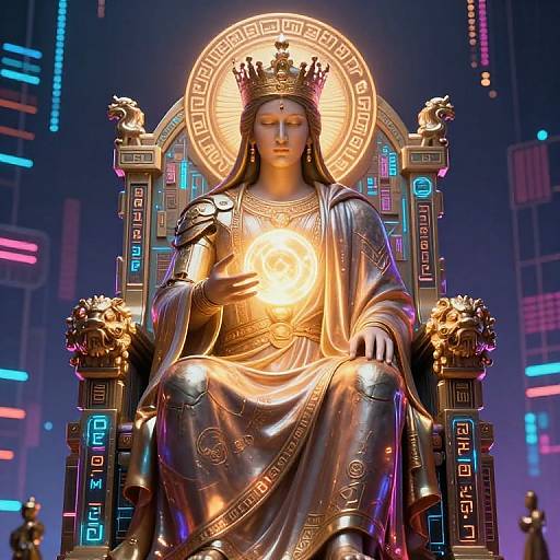 Cybernetic Oracle on Data Throne