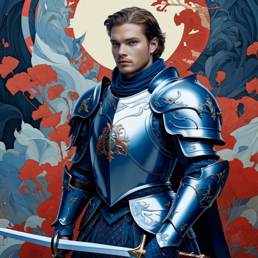 Brave Knight Portrait in Matte Style