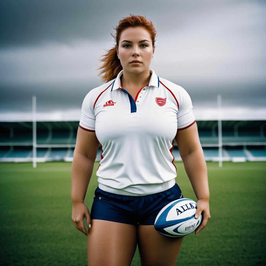 Dynamic Vogue Shoot of a Rugby Star