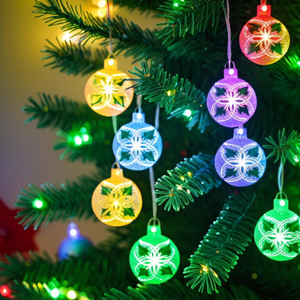 Festive String Lights for Christmas Tree