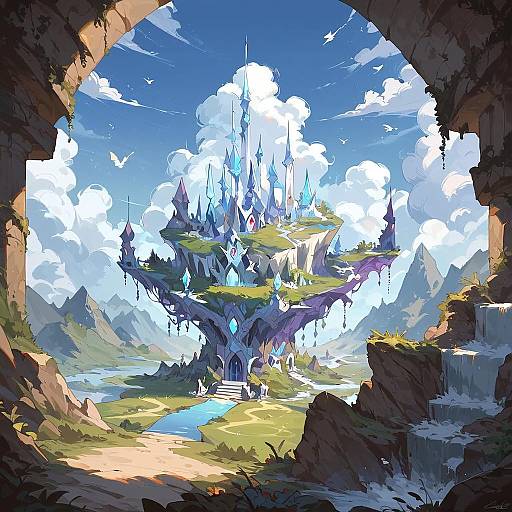 Crystal Empire Masterpiece with Equestrian Scenery