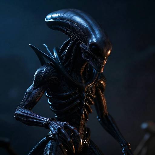 Mysterious Alien Creature in Shadows