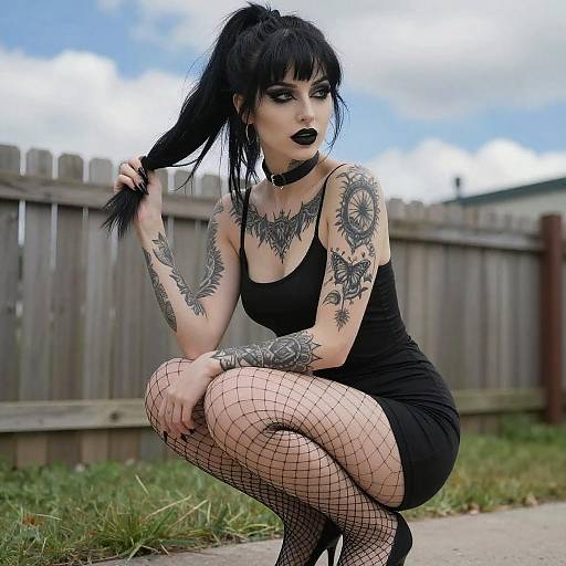 Gothic Woman Outdoor Portrait