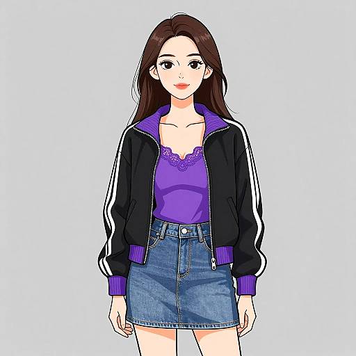 Casual Woman in Streetwear Fashion