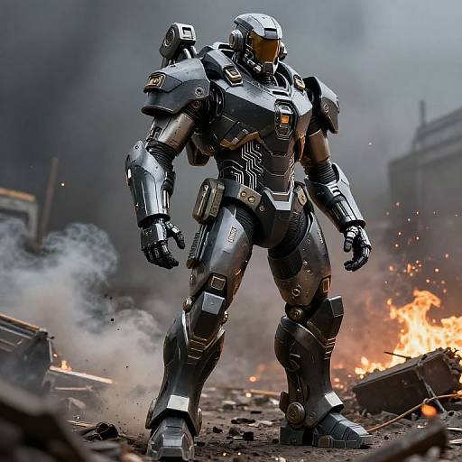 Male Sci-Fi Armor with Exoskeleton