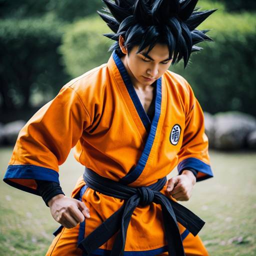 Goku Cosplay Costume with Traditional Gi