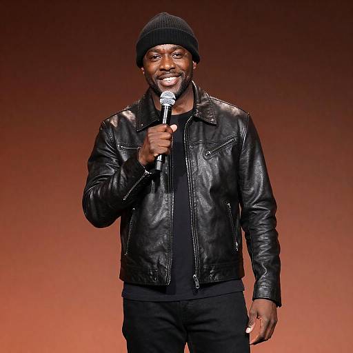 Confident Performer on Stage Portrait