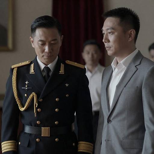 Dimly Lit Portrait of Two Men