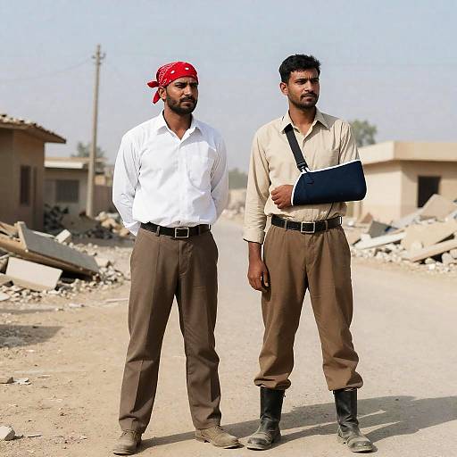 Men in Rubbles: A Photography Scene