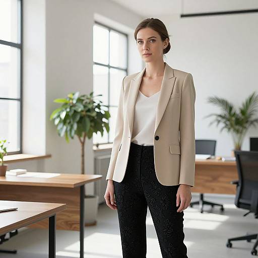 Professional Woman in Minimalist Office