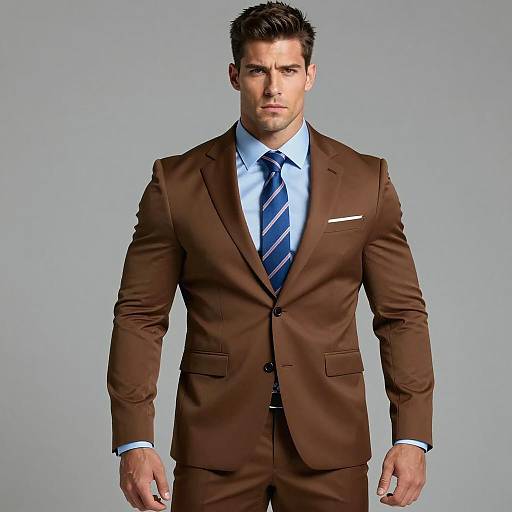 Photorealistic Portrait of Muscular Businessman