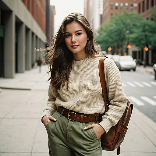 Young Woman in Casual Urban Outfit