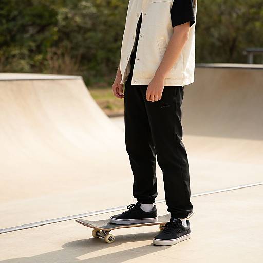 Minimalist Skate Style in Sunlit Park
