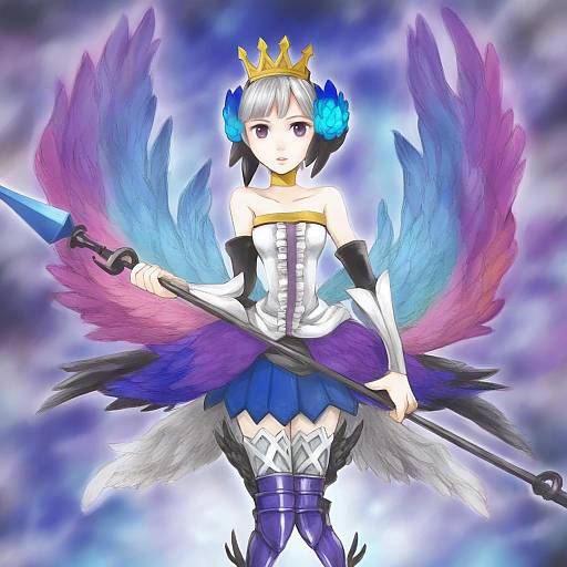 Illustration of Gwendolyn (odin sphere), odin sphere in the style of Yamada rei (rou)