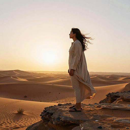 Saed on Rocky Cliff at Sunrise