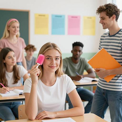 Vibrant Classroom Scene with Diverse Learners