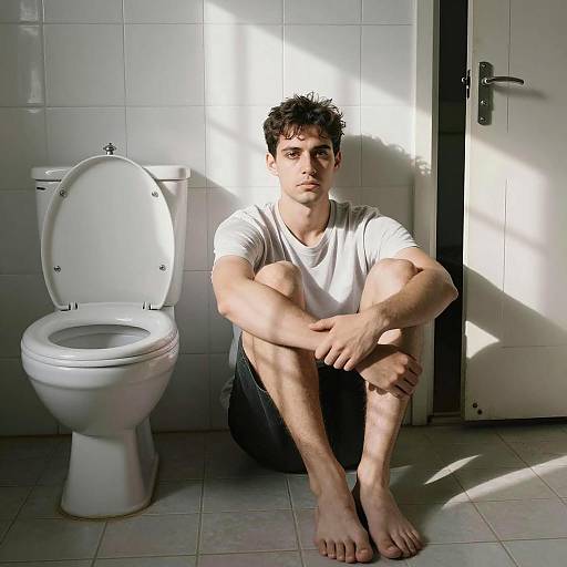 Contemplation in Shadowed Solitude