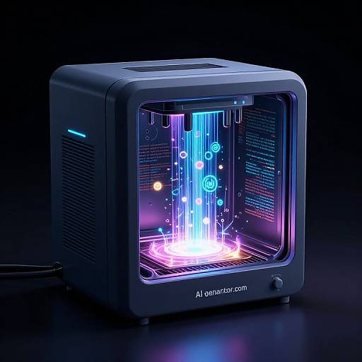 AI-Powered Energy Generator Illustration