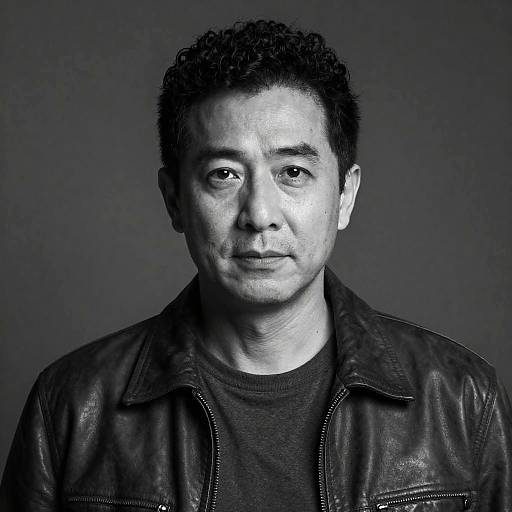 Black-and-White Portrait of a Man