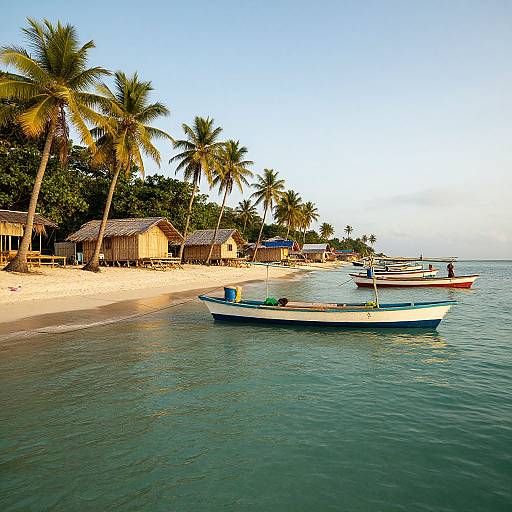 Philippine Coastal Village at Golden Hour