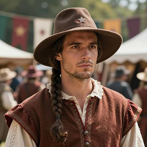 Renaissance Festival Man in Historical Costume