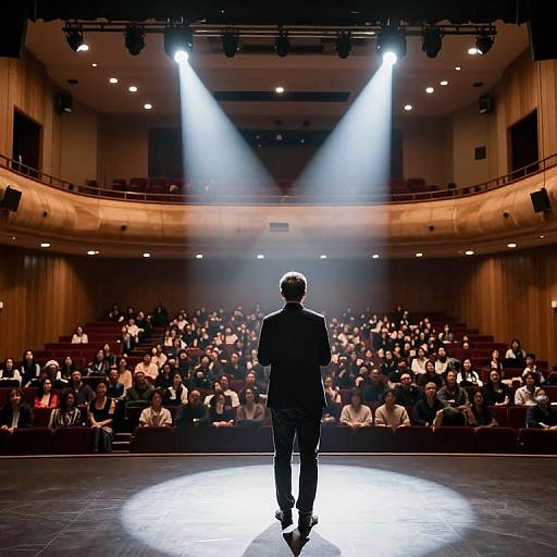 Speaker on Stage with Spotlight