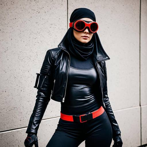 Woman in Black Assassin Cosplay Outfit