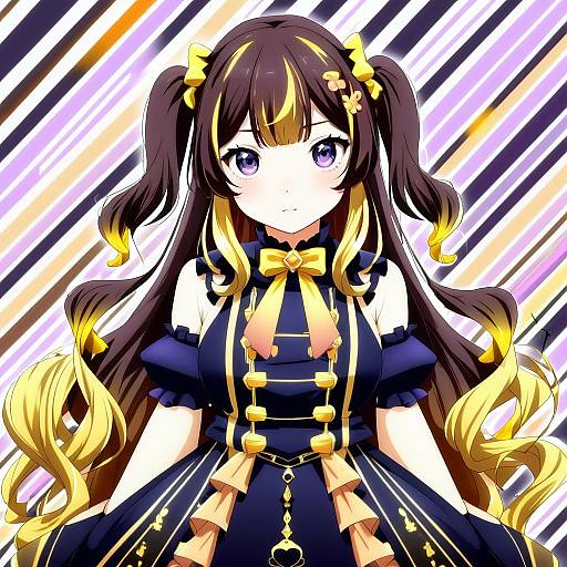 Illustration of Anya melfissa (1st costume), hololive in the style of Magukappu