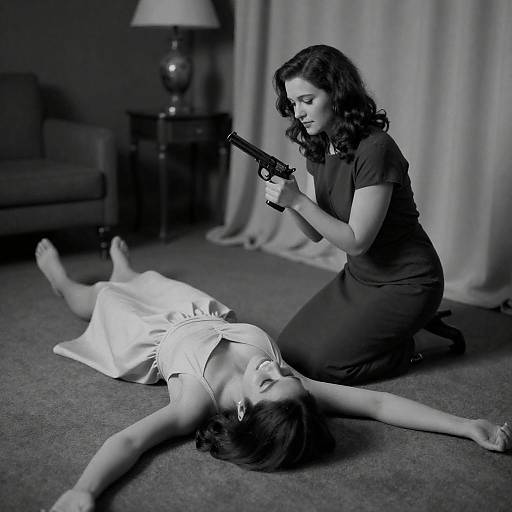 Intense Black-and-White Mood Portrait