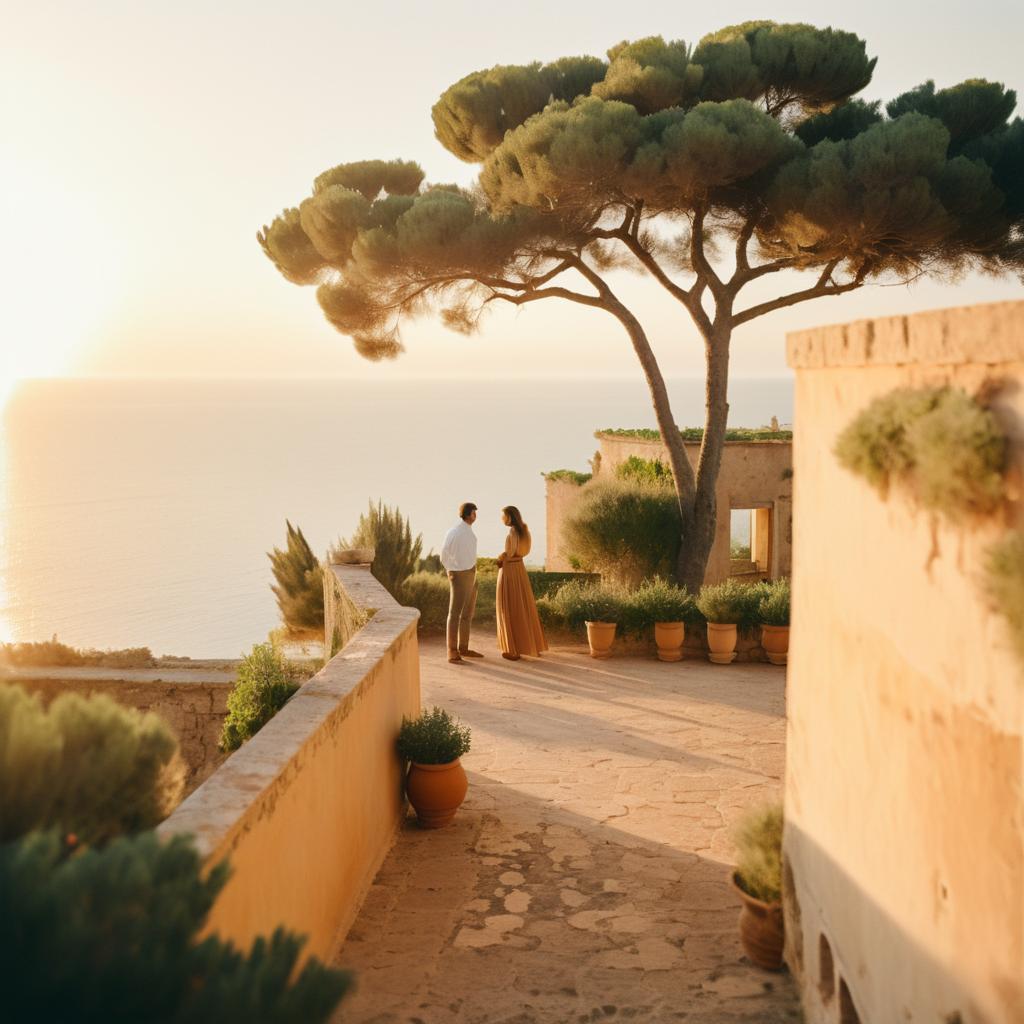 Photographers at a Sunset Overlook