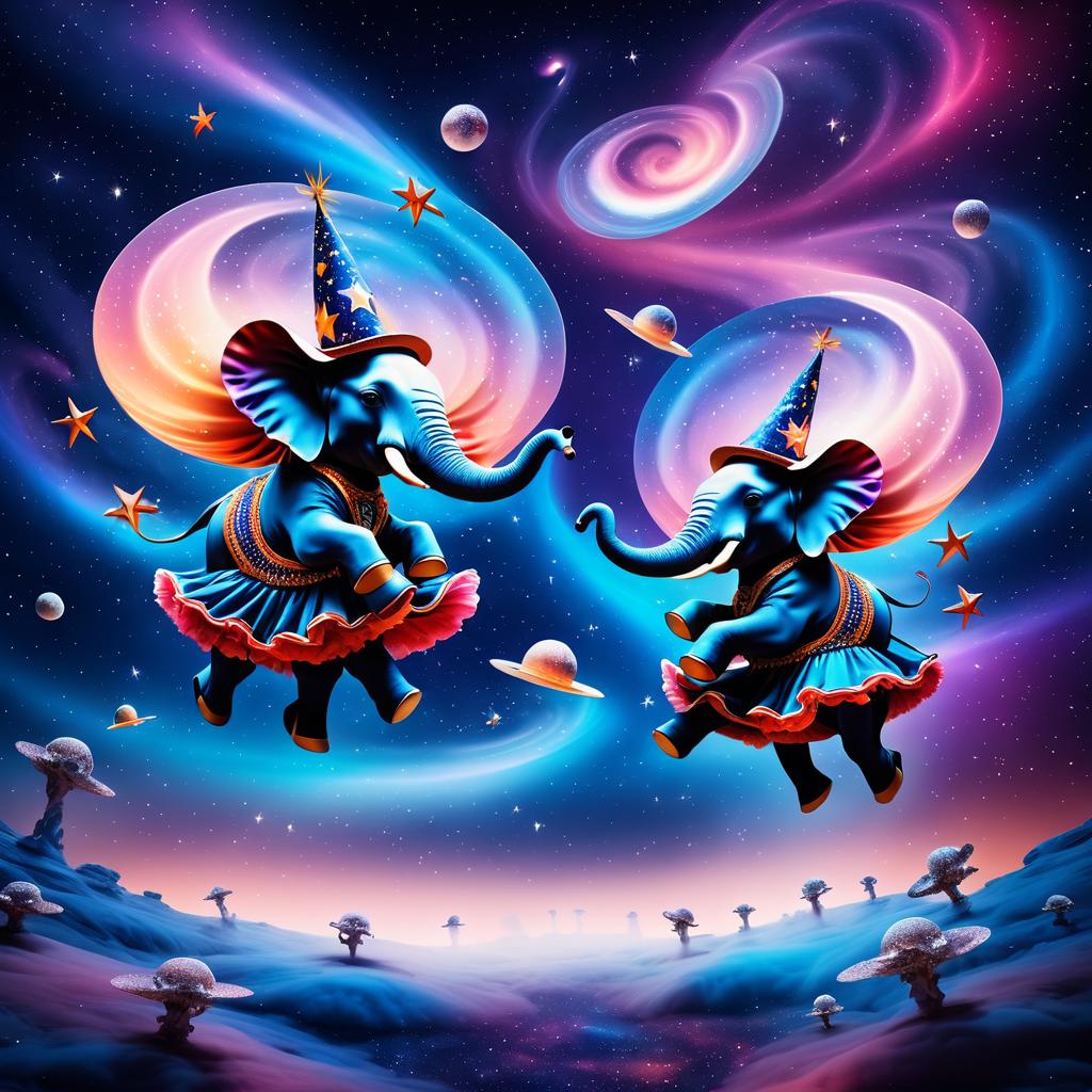 Dreamlike Elephants in Space Tutus