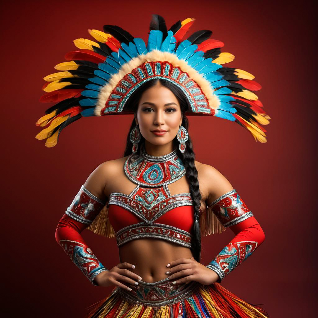 Elegant Indigenous Woman in Morenada Costume