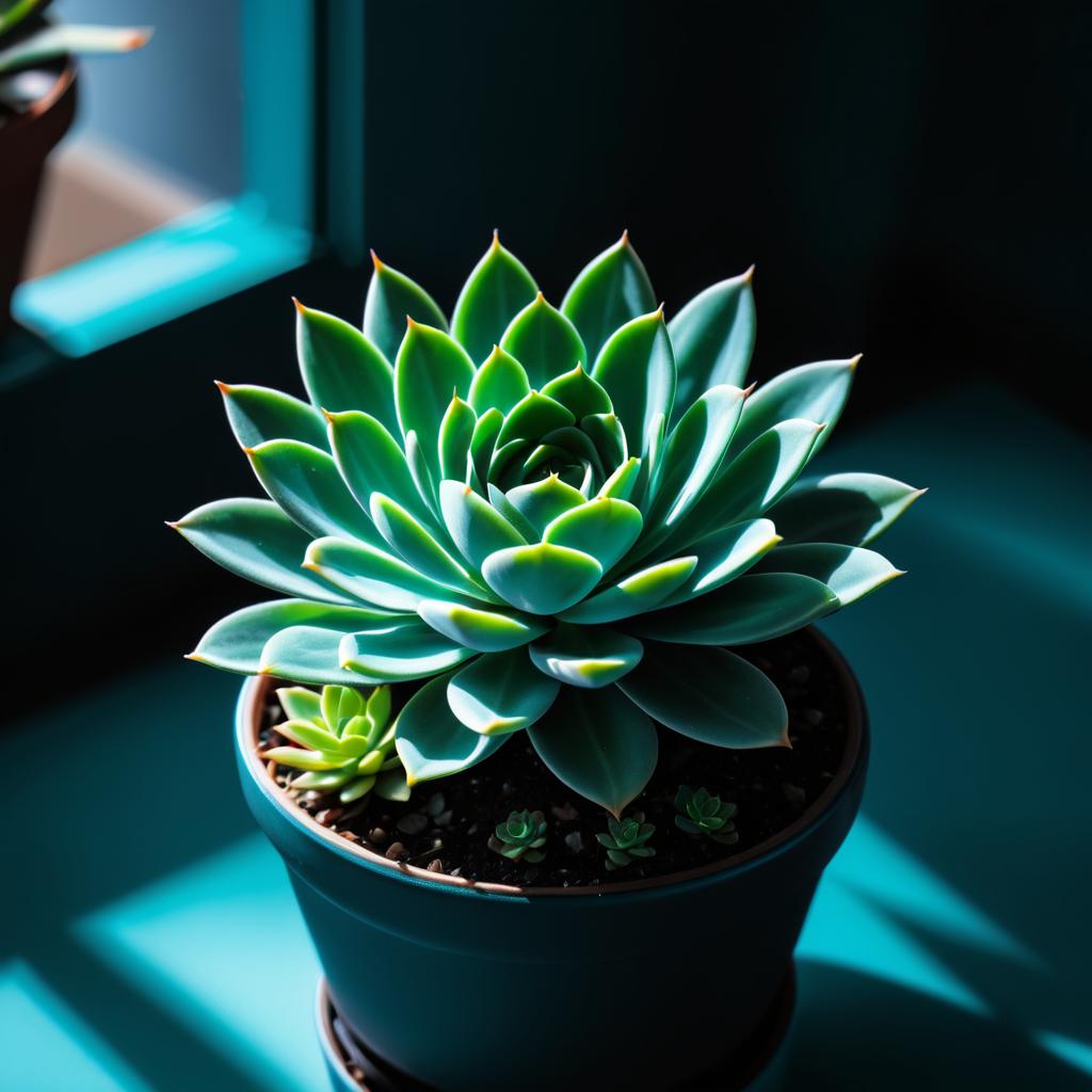 Realistic Succulent Plant Photography Setup