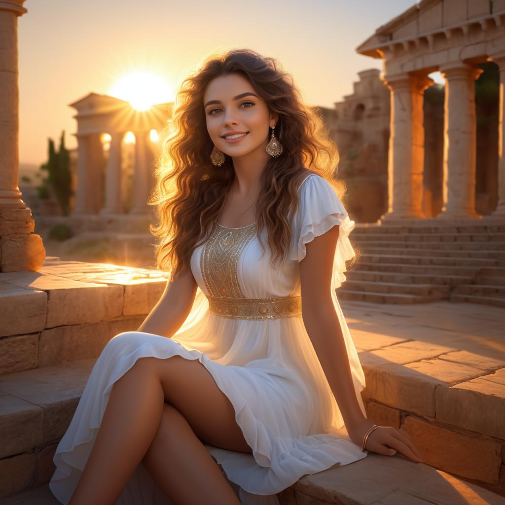 Ethereal Beauty amidst Ancient Ruins