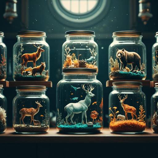 Intricate Animal Dioramas in Glass Jars Intricate Animal Dioramas in Glass Jars