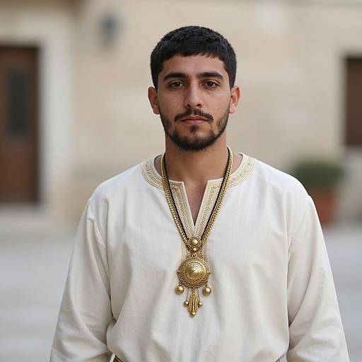 Traditional Greek Male Portrait Outdoors