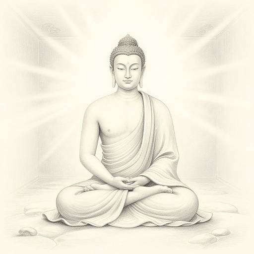 Serene Buddhist Man in Contemplation