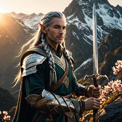 Majestic Elven Warrior at Dawn