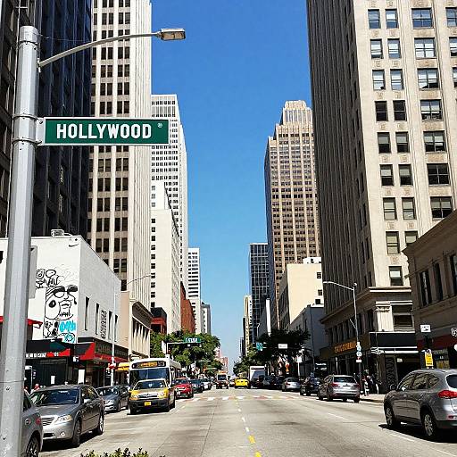 Hollywood Sign Urban Street View