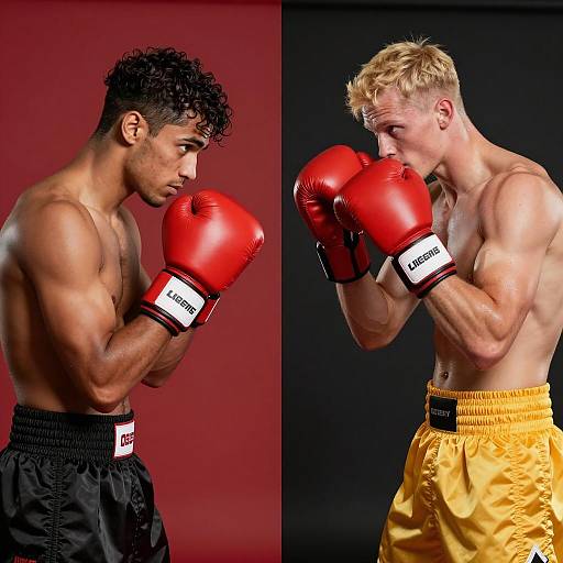 Boxers in Action: Strength and Focus