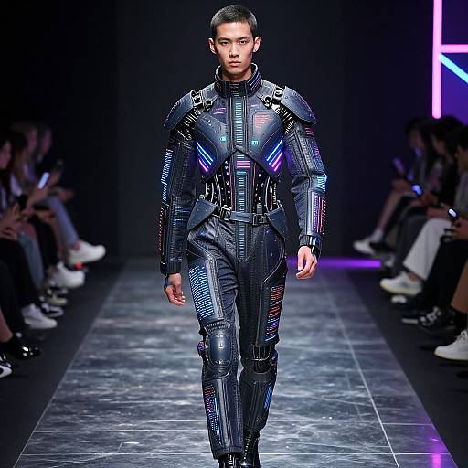 Futuristic Cybernetic Fashion Model