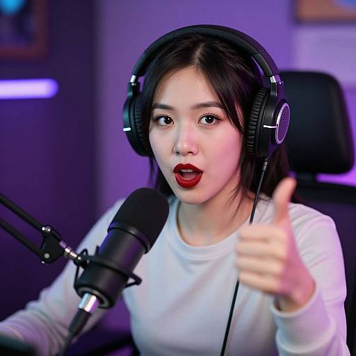 Realistic Portrait of Asian Streamer