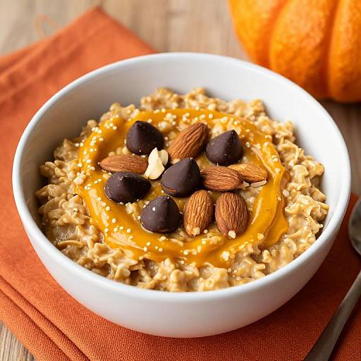 Creamy Pumpkin Spice Oatmeal Bowl