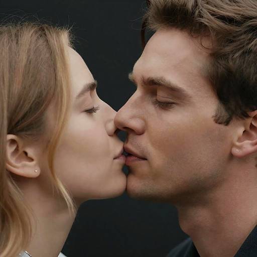 Intimate Portrait of a Couple Nuzzling