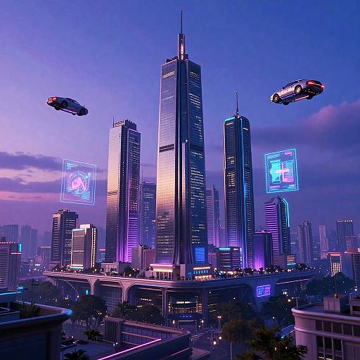 Futuristic Cyberpunk City Skyboxes
