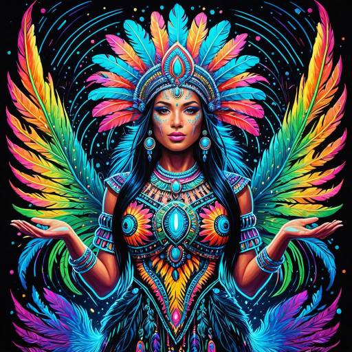 Vibrant Bioluminescent Amazonian Artistry Vibrant Bioluminescent Amazonian Artistry